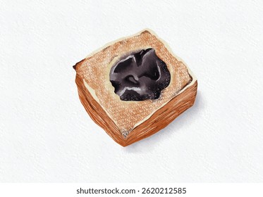 this is the illustration of The Blueberry Danish