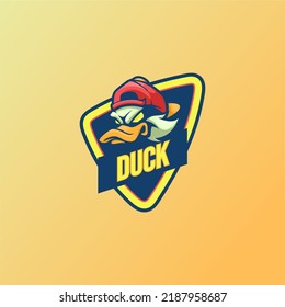 This is an illustration of a bold duck head mascot logo that fits your team