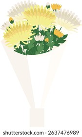 This is an illustration of a bouquet of chrysanthemums.