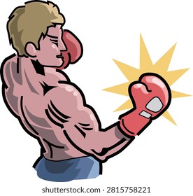 This is an illustration of a boxer's uppercut - a devastating, knockout-level blow.
