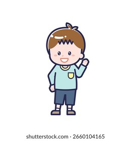 Esta es una ilustración de un niño.