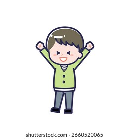 Esta es una ilustración de un niño.