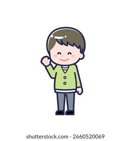 Esta es una ilustración de un niño.