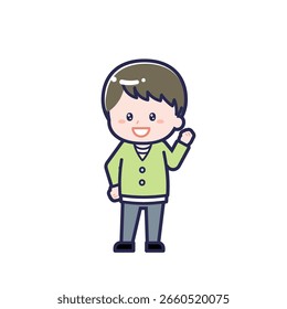 Esta é uma ilustração de um menino.
