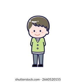 Esta é uma ilustração de um menino.