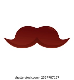 Esta é uma ilustração de um marrom encaracolado vintage bigode cavalheiro encerado