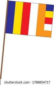 This is an illustration of the Buddhist flag.