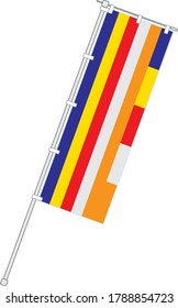 Esta es una ilustración de la bandera budista.