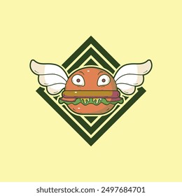 This is an illustration of the burger monster character