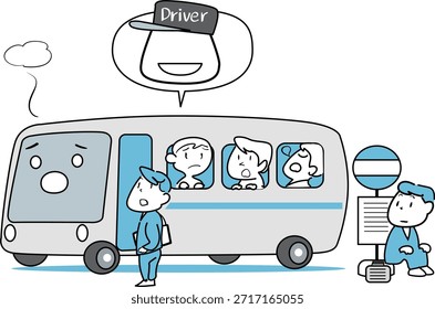 Esta es una ilustración de la escasez de conductores de autobús.