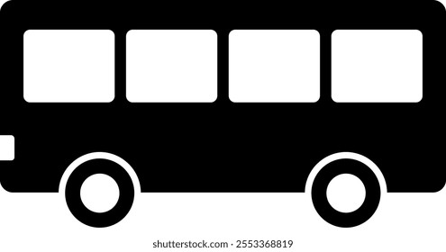 This is an illustration of a bus icon (silhouette).