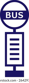 This is an illustration of a bus stop icon.