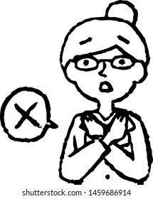 This is a illustration of a business woman wearing glasses face and pose.