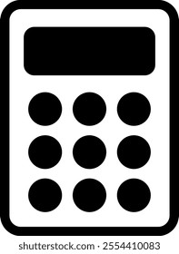 This is an illustration of a calculator icon (silhouette).