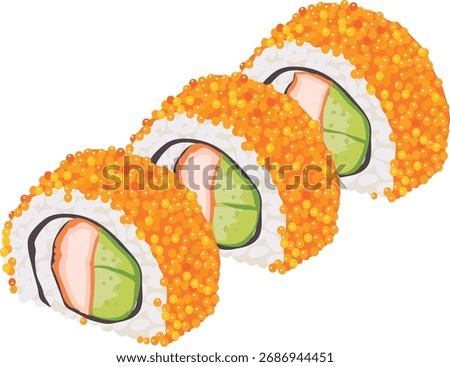 This is an illustration of a California roll.