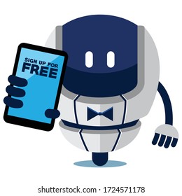This illustration can be used as a logo or mascot related to technology, service, trading, web, future.