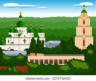 This illustration can be used as a postcard, advertising banner, and also as an advertisement for a tourist attraction.