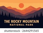 This illustration captures the breathtaking beauty of Rocky Mountain National Park