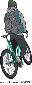 Esta ilustração captura o espírito de transporte sustentável, vida urbana e cultura jovem moderna, perfeita para uso editorial, blogs de estilo de vida ou projetos temáticos de transporte.

