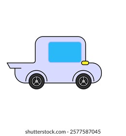 This is an illustration of a car that looks a little naughty.