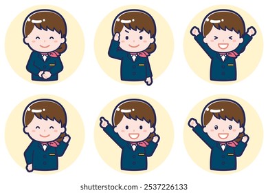 This is an illustration of CA's female pose set.