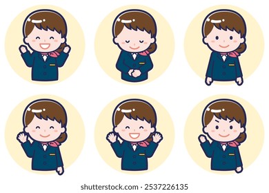 This is an illustration of CA's female pose set.