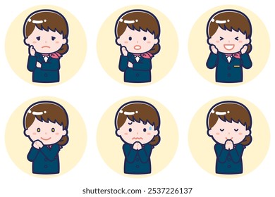 This is an illustration of CA's female pose set.
