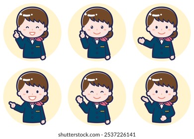 This is an illustration of CA's female pose set.