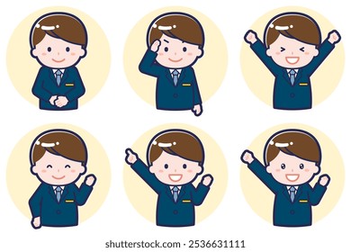 This is an illustration of CA's male pose set.