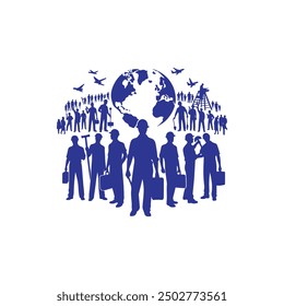 This illustration celebrates International Worker's Day, a holiday in many countries. It commemorates the contributions of workers to society.