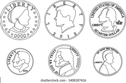 This is an illustration of cent coin set.