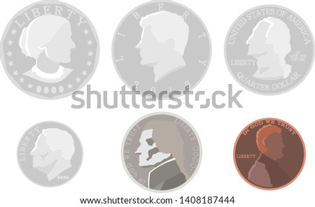 This is an illustration of cent coin set.