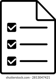 This is an illustration of a checklist (to-do list) icon.