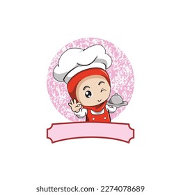 este es un ejemplo del diseño del logotipo de mascota del chef