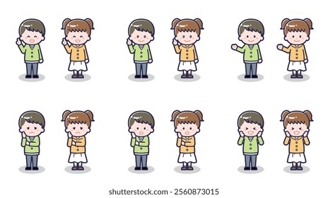 This is an illustration of a child in casual clothes.