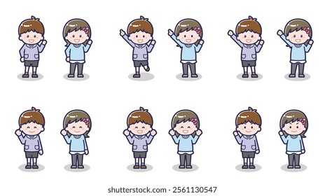 This is an illustration of a child in casual clothes.