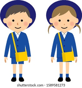 This is an illustration of children entering preschool.