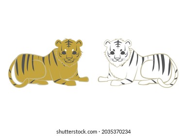 This is an illustration of the Chinese zodiac sign, the tiger.