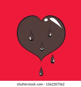 This is an illustration of a chocolate heart