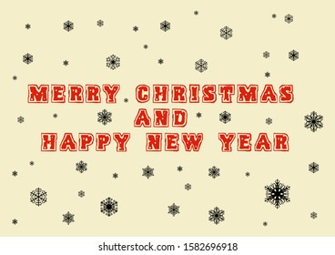 This is an illustration for Christmas and New Year with snowflakes.