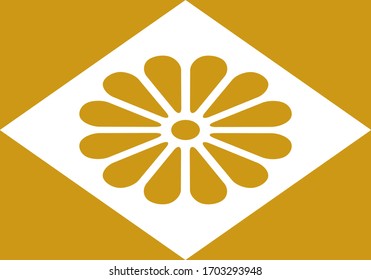 This is a illustration of Chrysanthemum crest Japanese style pattern
