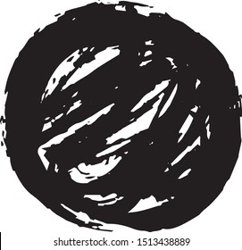 This is a illustration of Circle painted with a Japanese brush