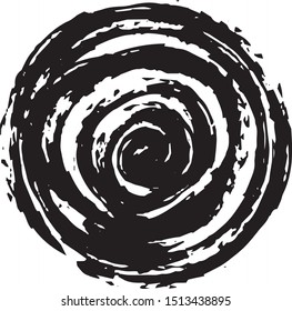 This is a illustration of Circle painted with a Japanese brush