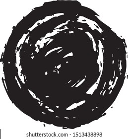 This is a illustration of Circle painted with a Japanese brush