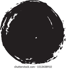 This is a illustration of Circle painted with a Japanese brush