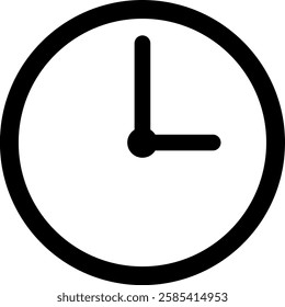 This is an illustration of a clock icon (mark).