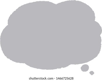This is a illustration of Cloud-shaped speech bubble drawn.