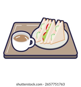 Dies ist eine Illustration von Kaffee und Erfrischungen.
