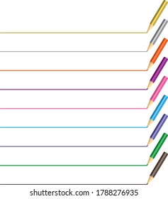 This is an illustration of colored pencils