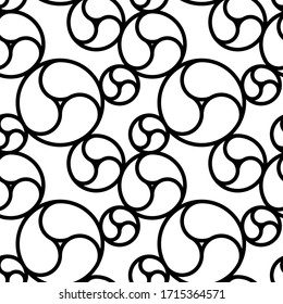This is a illustration of  Commashaped seamless Japanese pattern 